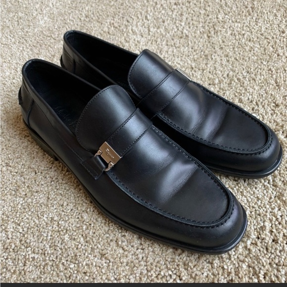 Salvatore Ferragamo Black Leather Loafers Size 8.5 - Picture 8 of 8